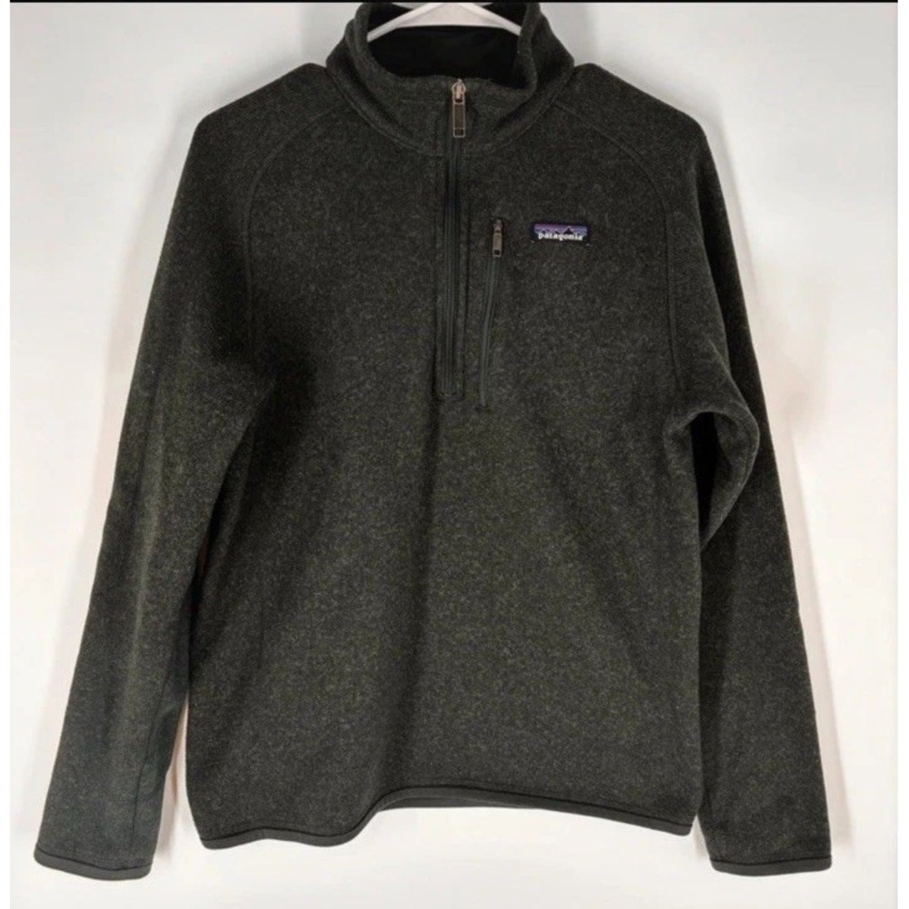 Patagonia Mens Better Sweater 1/4 Zip Jacket sz Small Dark Green
